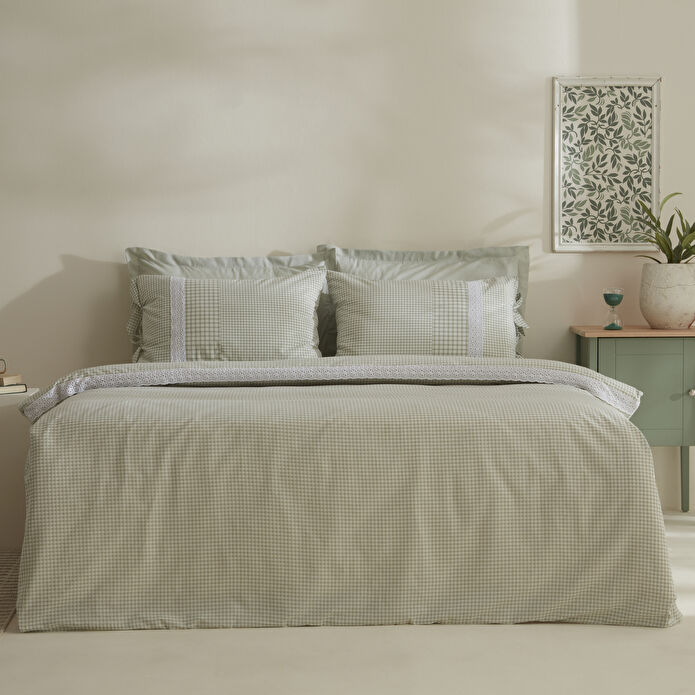 Karaca Home Luisa %100 Pamuk Çift Kişilik Nevresim Takımı Yeşil