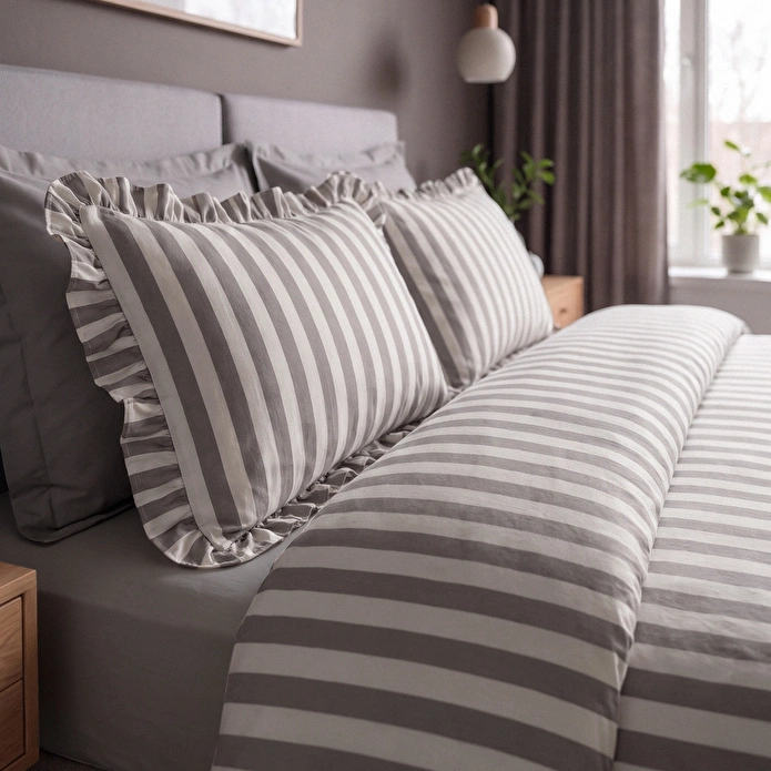 Karaca Home Ripple Çift Kişilik Nevresim Takımı Gri