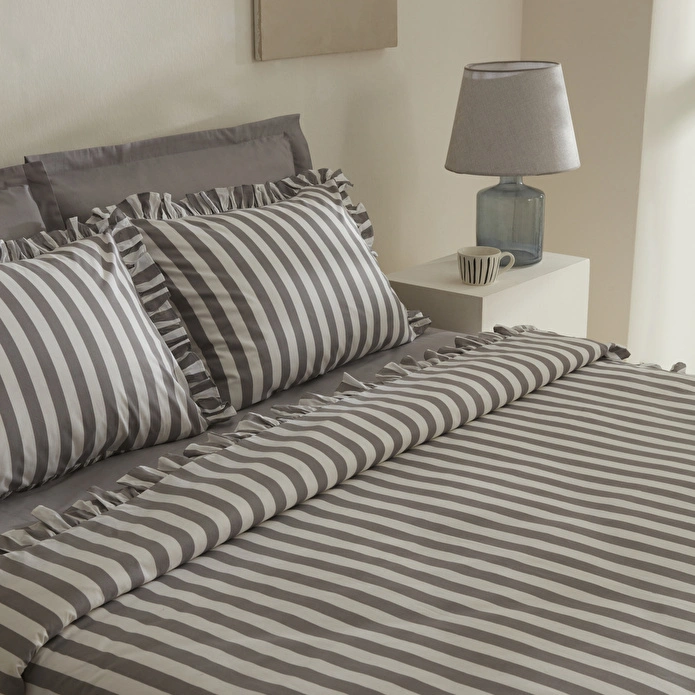 Karaca Home Ripple Çift Kişilik Nevresim Takımı Gri