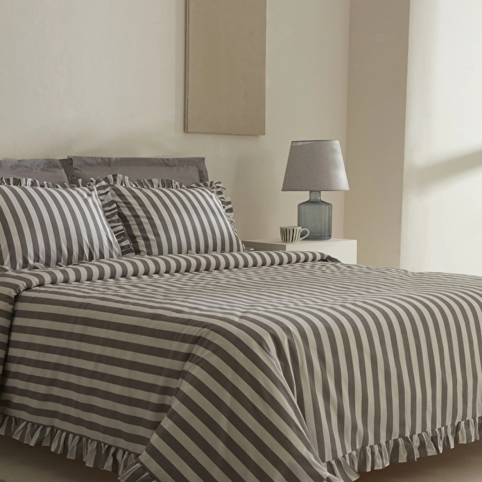 Karaca Home Ripple Çift Kişilik Nevresim Takımı Gri