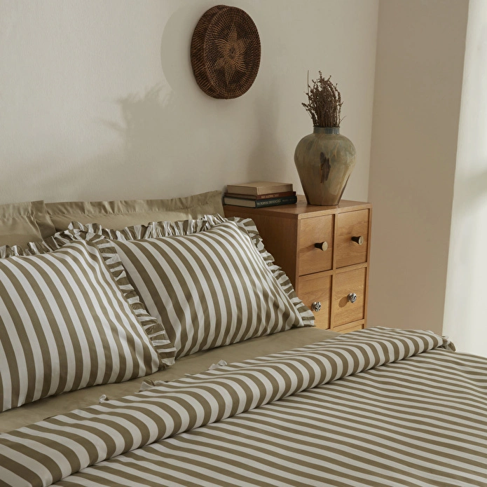 Karaca Home Ripple Çift Kişilik Nevresim Takımı Yeşil