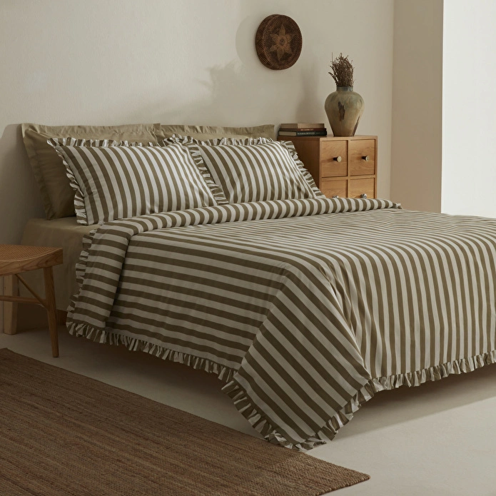 Karaca Home Ripple Çift Kişilik Nevresim Takımı Yeşil