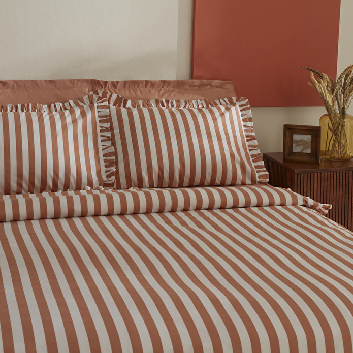 Karaca Home Ripple Çift Kişilik Nevresim Takımı Turuncu