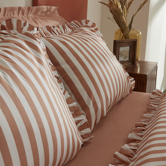 Karaca Home Ripple Tek Kişilik Nevresim Takımı Turuncu