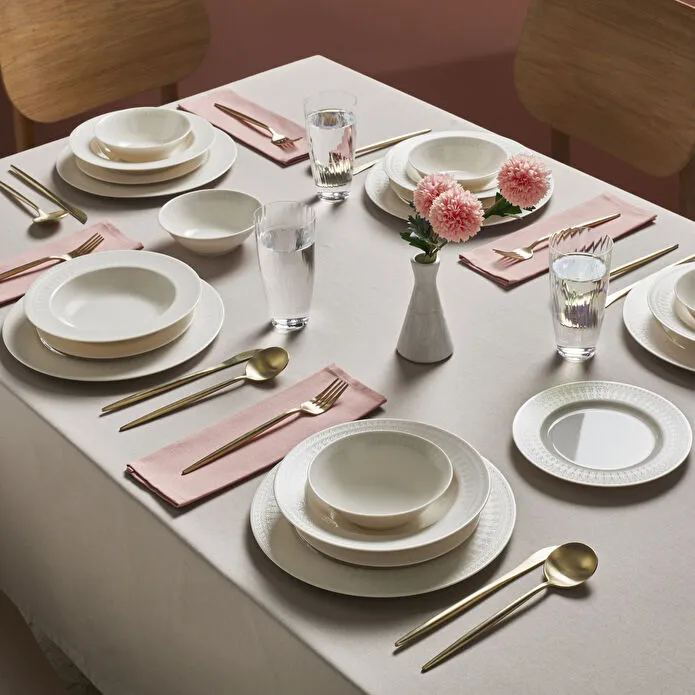 Karaca Forever Bone Fordelia 24 Parça 6 Kişilik Yemek Takımı