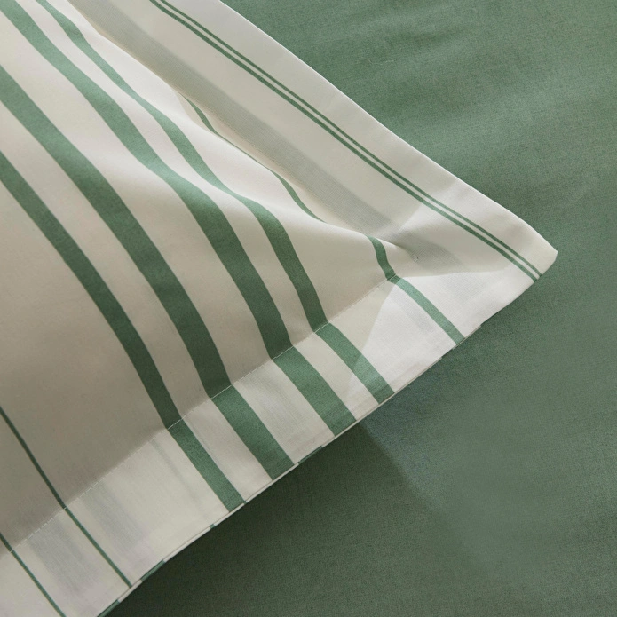 Karaca Home Cool Stripe Çift Kişilik Nevresim Takımı Yeşil