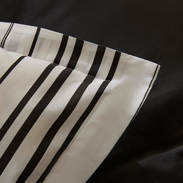 Karaca Home Cool Stripe Çift Kişilik Nevresim Takımı Siyah