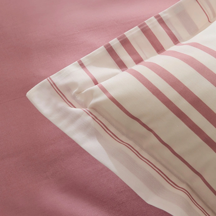 Karaca Home Cool Stripe Çift Kişilik Nevresim Takımı Gül Kurusu