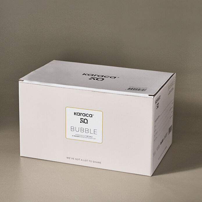 Karaca Bubble Pembe Lüsterli 2 Kişilik Kahve Fincanı