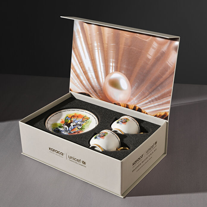 Karaca Unicef Haluk Bilginer 2 Kişilik Kahve Fincan Takımı 90 ml