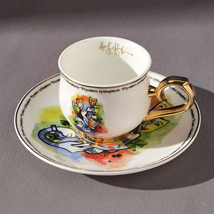 Karaca Unicef Haluk Bilginer 2 Kişilik Kahve Fincan Takımı 90 ml