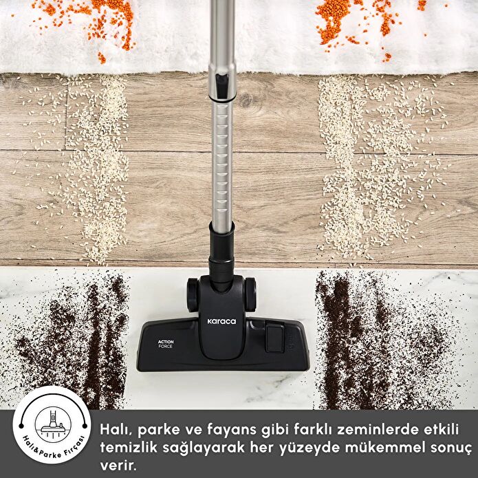 Karaca Vantuz Action Force X10 Elektrikli Süpürge Royal Purple