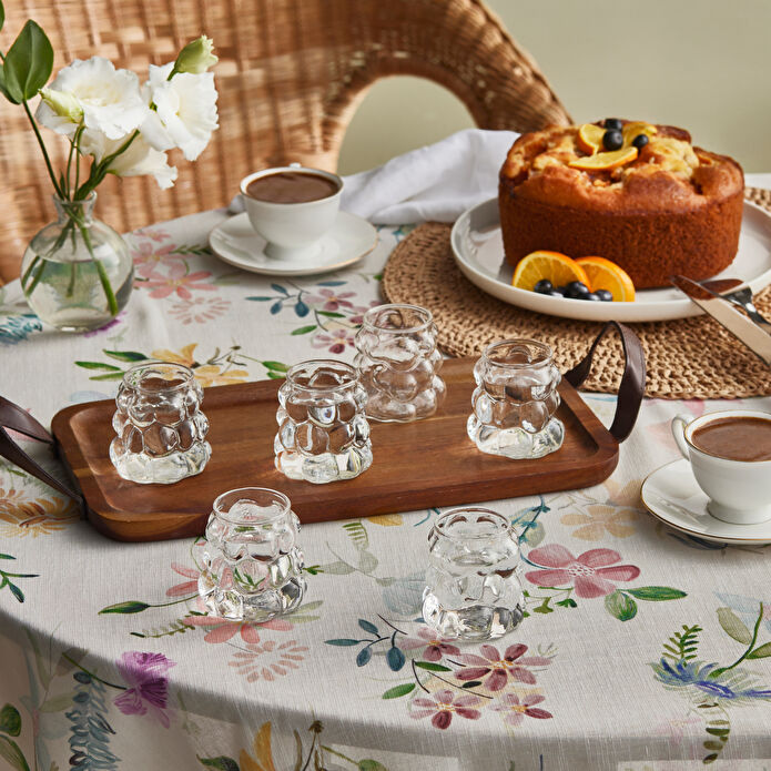 Karaca Bubble 6'lı Kahve Yanı Bardağı Şeffaf