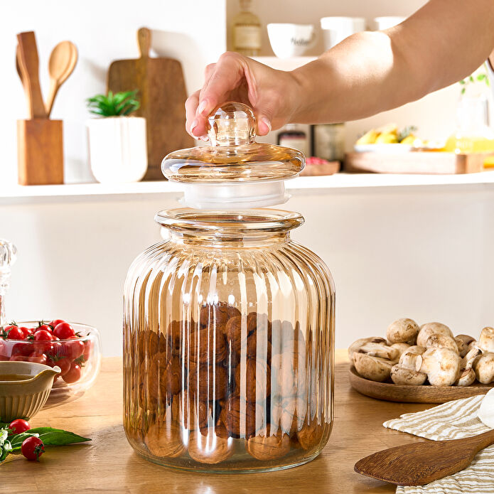 Karaca Binora Kapaklı Cam Kavanoz 4000 ml