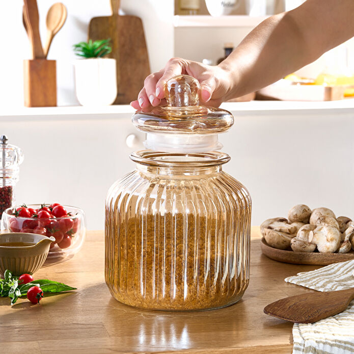 Karaca Binora Kapaklı Cam Kavanoz 3000 ml
