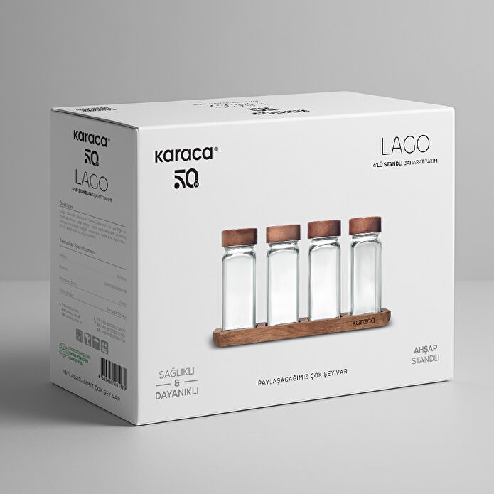 Karaca Lago 4'lü Standlı Baharat Takımı