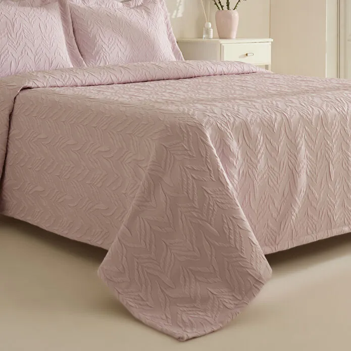 Karaca Home Hollie Çift Kişilik Yatak Örtüsü Pudra