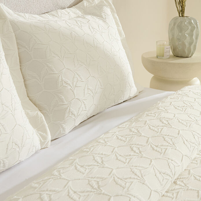 Karaca Home Hempton Çift Kişilik Yatak Örtüsü Ekru