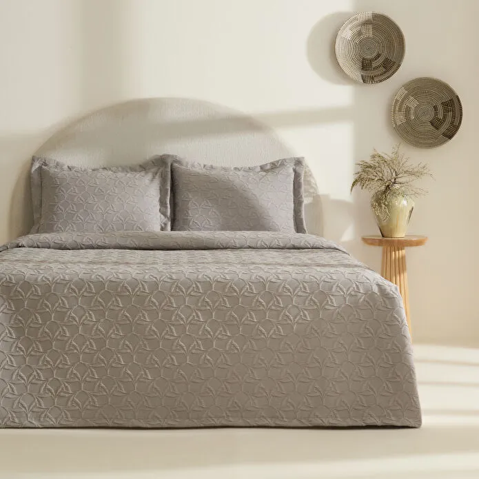 Karaca Home Hempton Çift Kişilik Yatak Örtüsü Gri