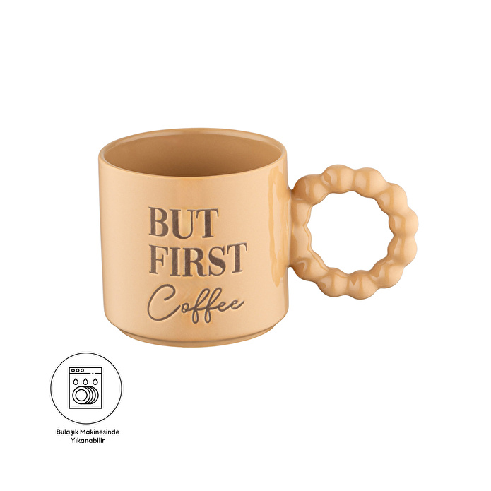 Emsan But First Coffee Krem Rengi Kupa 310 ml