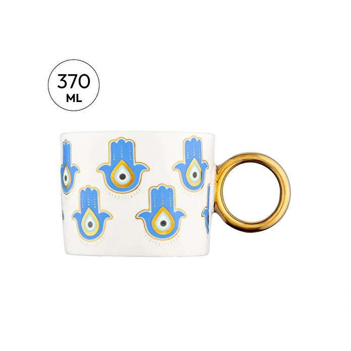 Emsan Mavi Boncuk Kupa 370 ml