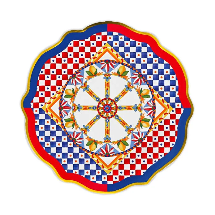 Baci Milano Dolce Vita Çok Renkli Yemek Tabağı 27 Cm