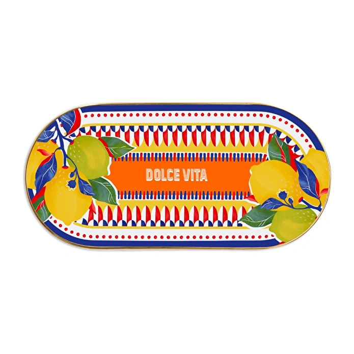 Baci Milano Dolce Vita Limon Oval Tepsi 11x24 cm Porselen
