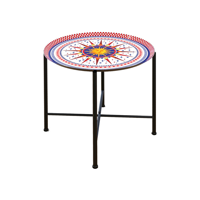 Baci Milano Dolce Vita Metal Katlanabilir Portatif Sehpa 45cm