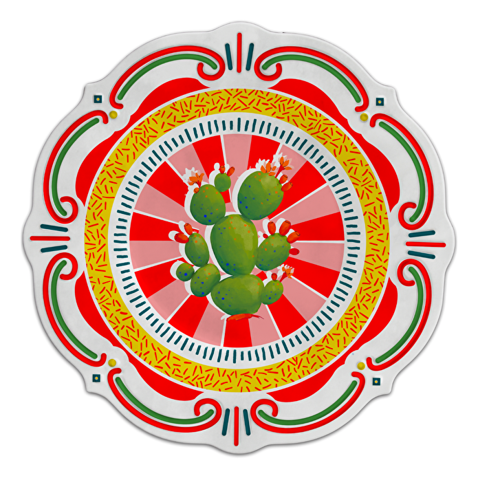 Baci Milano Dolce Vita Palm 6'lı Yemek Tabağı 28 cm, Melamin