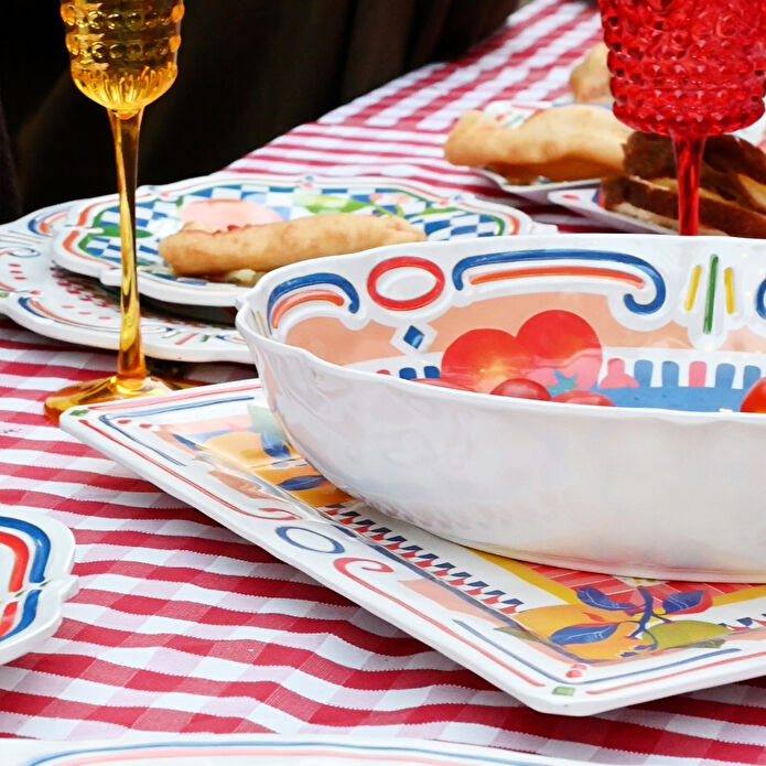 Baci Milano Dolce Vita Oval Servis Kasesi 33 cm, Melamin