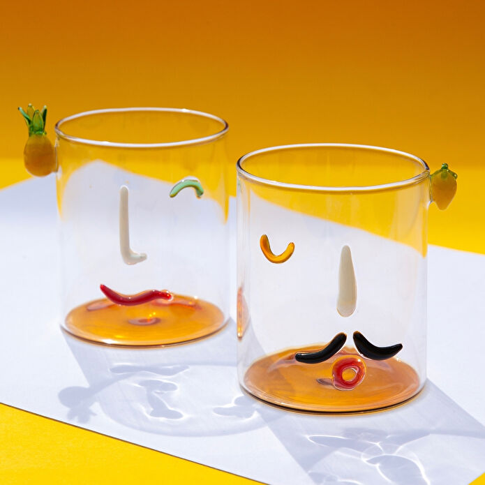 Baci Milano Romeo&Giulietta 2'li Bardak Seti Cam Sarı 370 ML