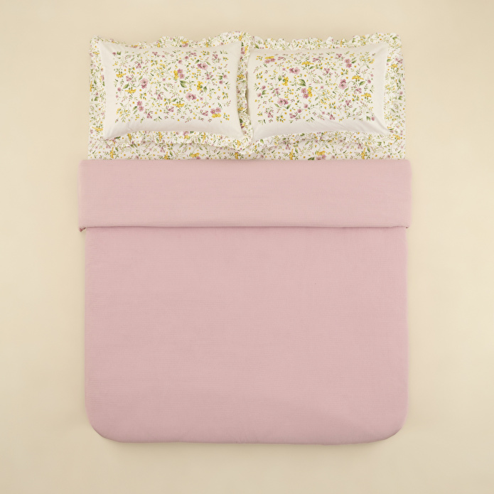 Karaca Home Dorian %100 Pamuk Muslin Çift Kişilik Nevresim Takımı Pudra