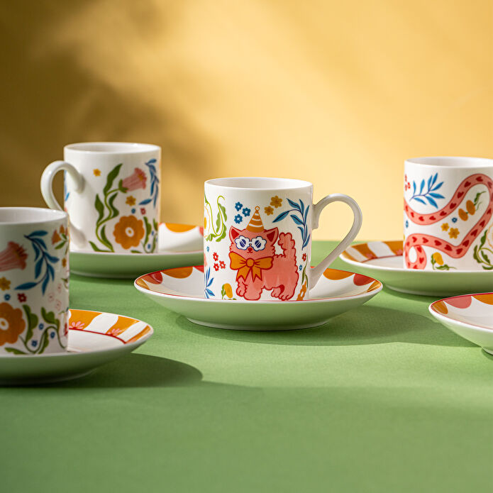 Emsan Cheerful 6'lı Kahve Fincan Takımı 100 ml