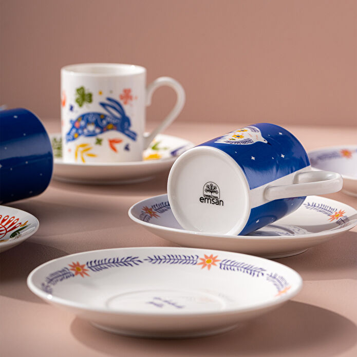 Emsan Lucky 6'lı Kahve Fincan Takımı 100 ml