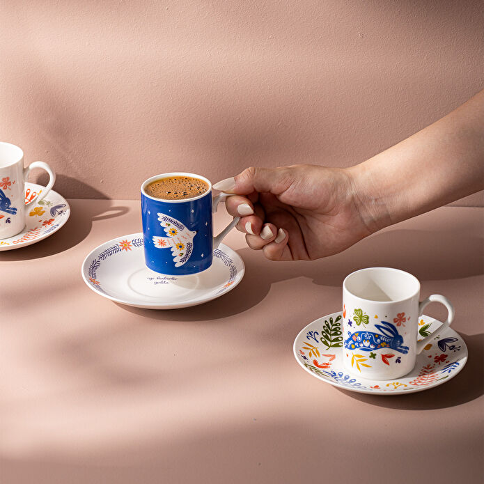 Emsan Lucky 6'lı Kahve Fincan Takımı 100 ml