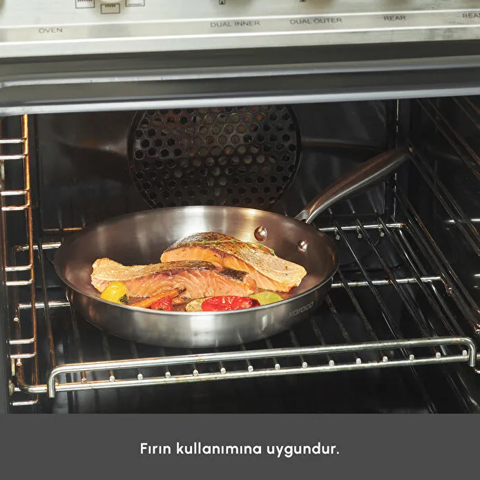 Karaca Power Steel 316+ 3Ply Akita İndüksiyon Tabanlı 7 Parça Çelik Tencere ve Tava Seti