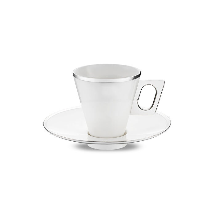 Emsan Zen 6'lı Kahve Fincan Takımı Platin 80 ml