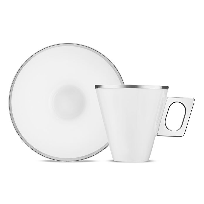 Emsan Zen 6'lı Kahve Fincan Takımı Platin 80 ml