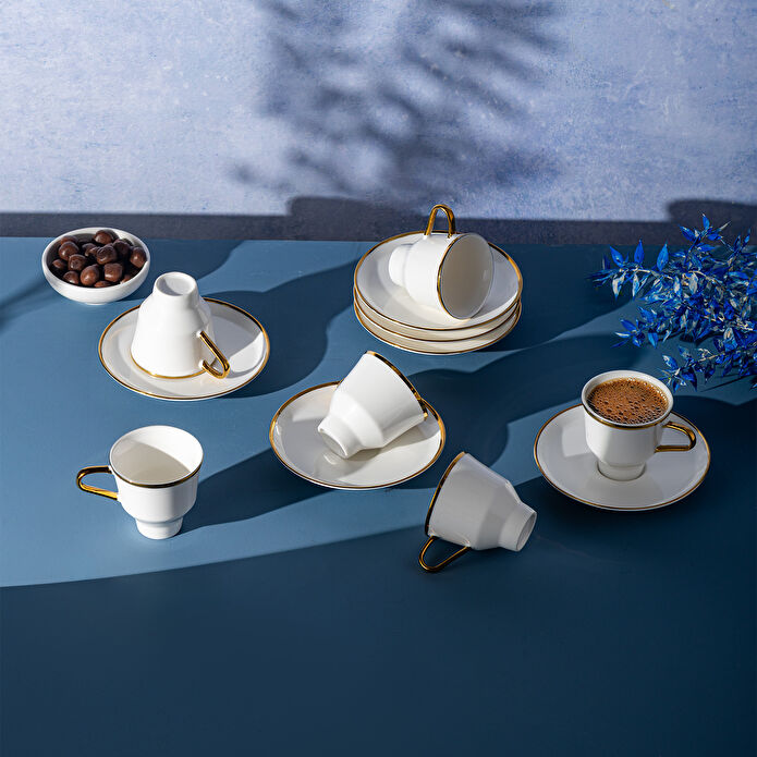 Emsan Mizu 6'lı Kahve Fincan Takımı Gold 90 ml