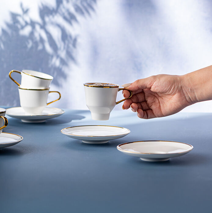 Emsan Mizu 6'lı Kahve Fincan Takımı Gold 90 ml