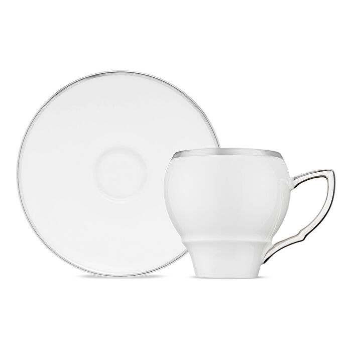 Emsan Florea 6'lı Kahve Fincan Takımı Platin 90 ml