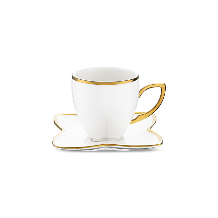 Emsan Kardelen 6'lı Kahve Fincan Takımı Gold 90 ml