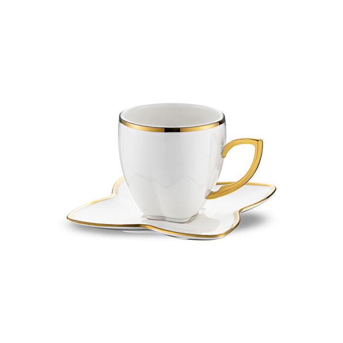 Emsan Kardelen 6'lı Kahve Fincan Takımı Gold 90 ml