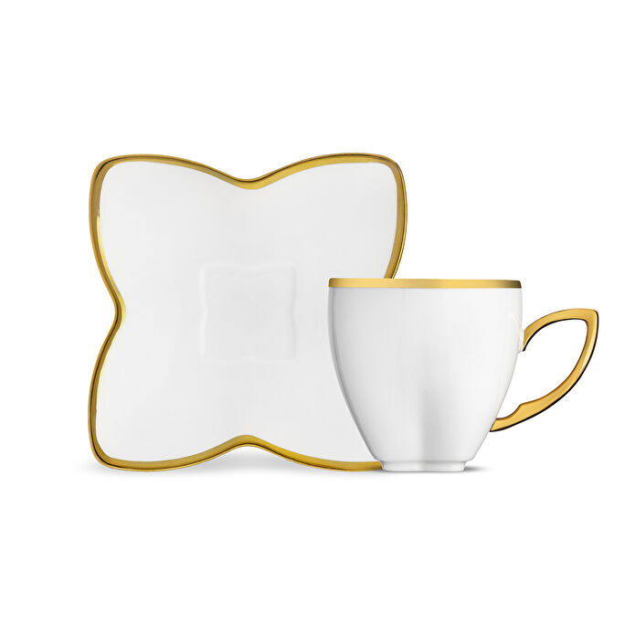 Emsan Kardelen 6'lı Kahve Fincan Takımı Gold 90 ml