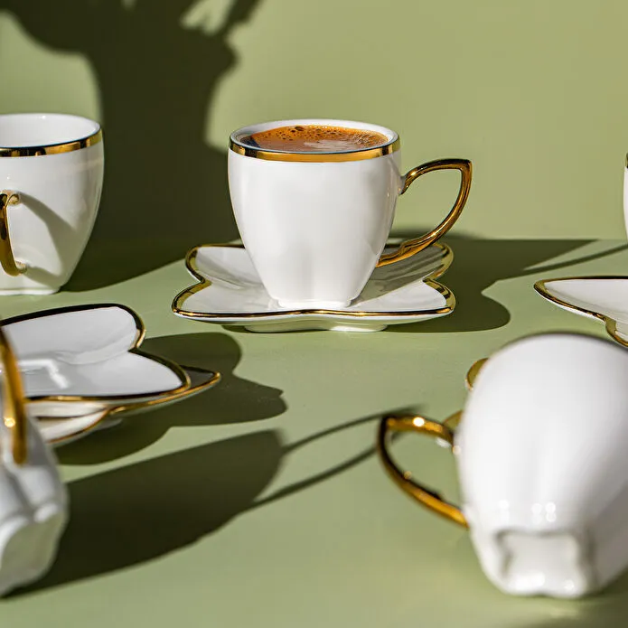 Emsan Kardelen 6'lı Kahve Fincan Takımı Gold 90 ml