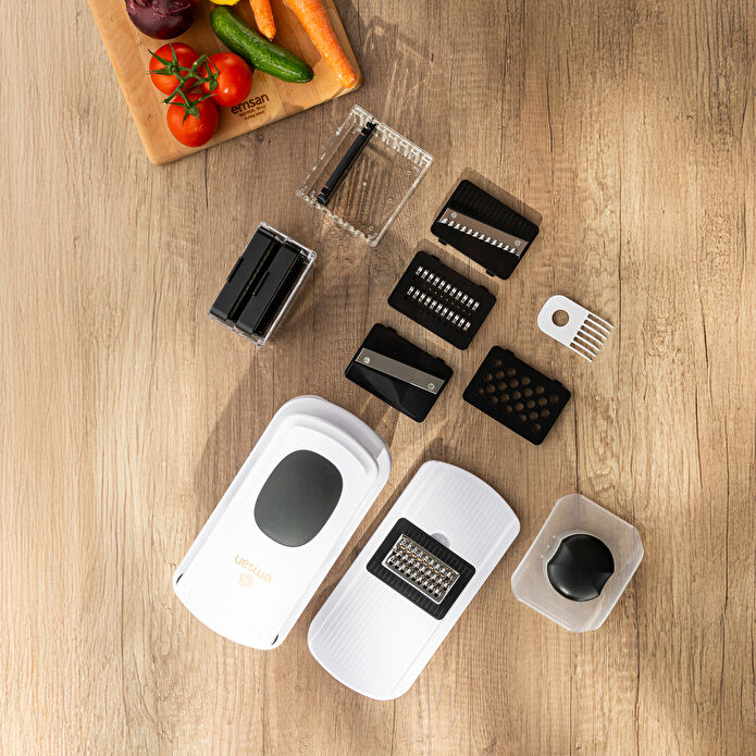 Emsan Smart Hazneli Doğrayıcı Beyaz 10 Parça