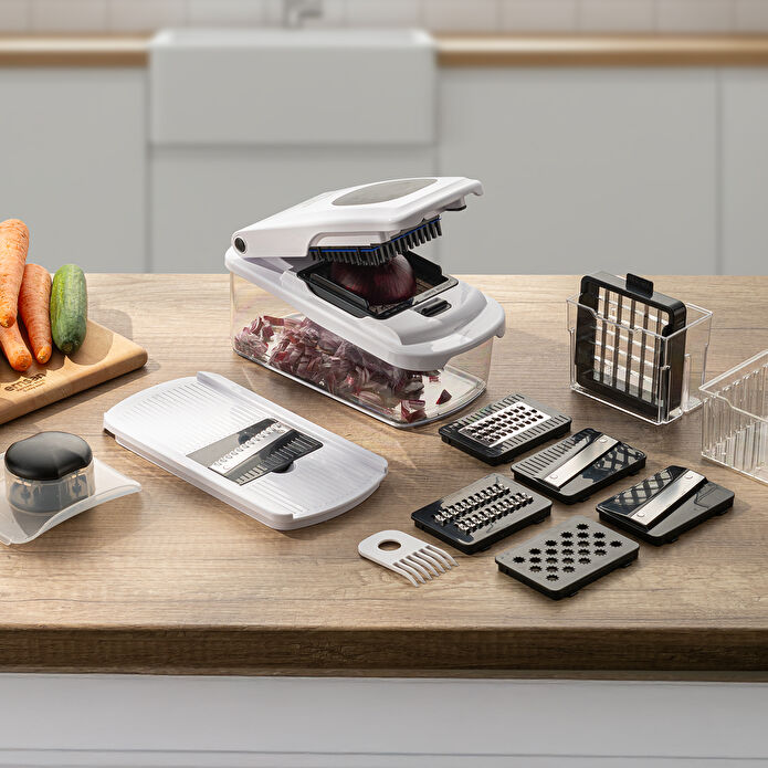 Emsan Smart Hazneli Doğrayıcı Beyaz 10 Parça