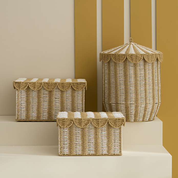 Karaca Home Nelia Kapaklı Organizer Sepet 39x27,5x22 cm