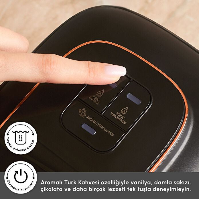 Karaca Hatır Neo Inox Çelik Cezveli Türk Kahve Makinesi Bronze