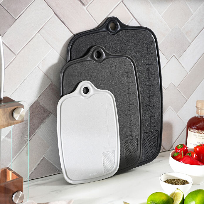 Karaca Triocut 3'lü Kesme Tahtası Gri